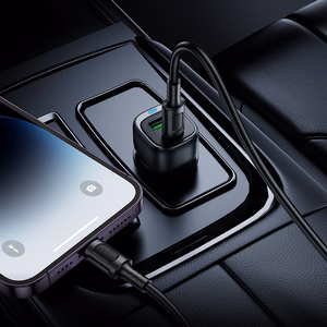 Borofone Auto lādētājs BZ34B Cloud - USB + Type C - QC 3.0 PD 38W melns