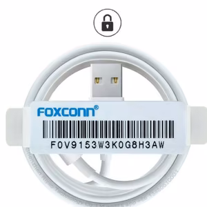 USB Cable iPhone White "Lightning" 100cm (high quality / Foxconn package)
