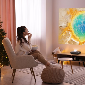 Мультимедийный лазерный RGB-проектор Yaber K300s FullHD 1080p с колонками JBL - чёрный