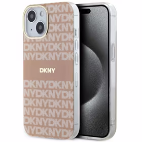 DKNY IML mono un svītru magnētiskais viedtālruņa apvalks iPhone 15 / 14 / 13 - rozā