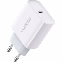 Ugreen USB Power Delivery 3.0 Quick Charge 4.0+ 20W 3A mains charger (balts)