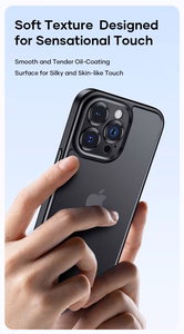 Rock Guard Touch Matte sērijas viedtālruņa apvalks Iphone 15 Plus balts