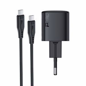 Lādētājs Acefast A118 30W GaN USB-C + USB-C uz USB-C kabelis 1.2m melns