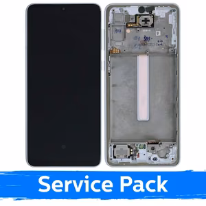 LCD Displejs Saderīgs ar Samsung A336 A33 5G Ar Frame / Balts / (Service Pack)