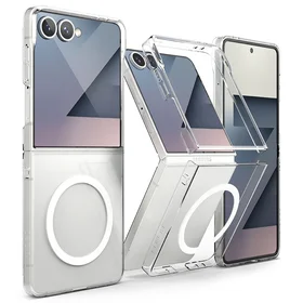 Ringke Slim magnētiskais MagSafe viedtālruņa apvalks Samsung Galaxy Z Flip 7 - caurspīdīgs
