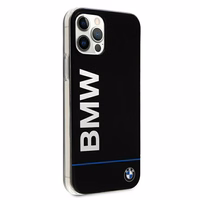 BMW Hardcase Signature Printed Logo Maciņš priekš iPhone 12 / 12 Pro - melns