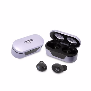 Guess GUTWST31EU TWS Bluetooth headphones + docking station purple/purple
