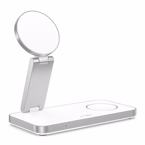 Tech-Protect QI15W-A47 MagSafe 3in1 indukcijas lādētājs + USB-C kabelis - balts