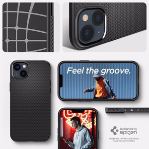 Spigen Liquid Air vāciņš iPhone 14 – matēts melns