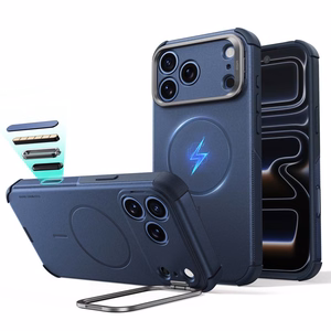 ESR Cyber Tough Kickstand MagSafe maciņš, paredzēts iPhone 18 Pro Max / 17 Pro Max, tumši zils
