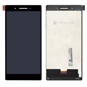 LCD ekrāns Lenovo Tab 4 TB-7504F TV070HDM-TL9 ar skārienekrānu (brūns savienotājs) melns (atjaunots) ORG