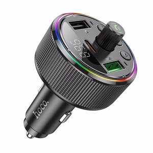 HOCO auto FM raidītājs Bluetooth 2 x USB A + Type-C PD QC3.0 30W E82 melns