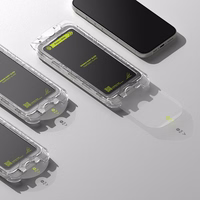 Ringke Easy Slide 2 gabalu melns rāmis rūdītais stikls iPhone 16 Pro Max