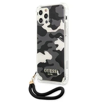 Guess GUHCP12MKSARBK iPhone 12/12 Pro 6.1" melns/melns cietais apvalks Camo kolekcija