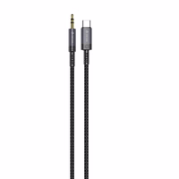 Devia audio kabelis Ipure EC620 USB-C - jack 3,5 mm 1,0 m melns