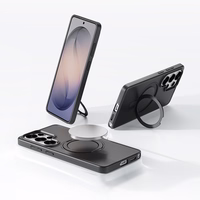 Rock Rotating Statīvs Soft Touch Series Magnetic for Samsung Galaxy S26 Ultra melns