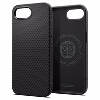 Spigen Liquid Air Mag MagSafe iPhone 16e apvalks - Matēts melns