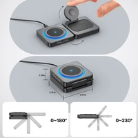 Blavec indukcijas lādētājs BQI-04 Qi 15W magnētiskais Magsafe 3 in 1 UniCharge (BQI04-QIMB) melns