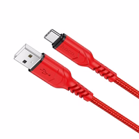 Kabelis USB A uz USB C Hoco QC 3A 1 m X59 sarkans