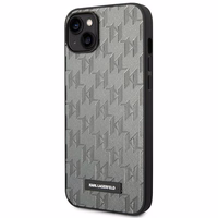 Karl Lagerfeld KLHCP14SSAKLHPG iPhone 14 6.1 "cietais apvalks pelēks / pelēks Saffiano Mono Metāla Logotips