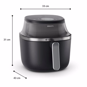 Philips 3000 series NA331/00 karstā gaisa friteris, 6,2 l, 1700 W, melns/sudraba