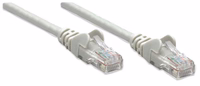 Intellinet Network Patch Cable, Cat5e, 3m, pelēks, CCA, U/UTP, PVC, RJ45, zelta Plated Contacts, Snagless, Booted, Lifetime Warranty