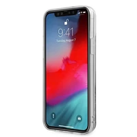 Guess GUHCP12LLG4GSI iPhone 12 Pro Max 6.7" sudraba/sudraba cietais apvalks 4G Liels Šķidrais Spīdums