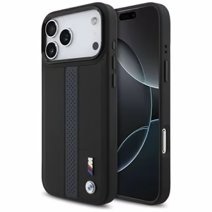 BMW M Perforated Stripe Logo MagSafe Case for iPhone 17 Pro Max - Blue