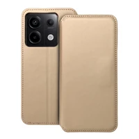 DUAL POCKET grāmatas tipa viedtālruņa apvalks XIAOMI Redmi Note 13 Pro 5G zelta
