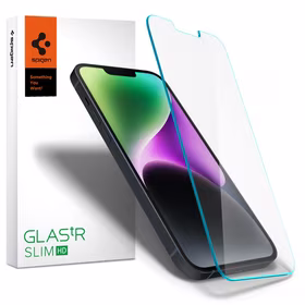 Spigen Glas.tR Slim rūdītais stikls iPhone 13 / 13 Pro / 14 / 16e