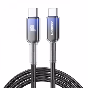 USB kabelis Joyroom S-A42 melns Type-C / Type-C 120cm (līdz 60W)