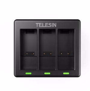 Telesin 3 slotu lādētājs GoPro Hero 12 / Hero 11 / Hero 10 / Hero 9
