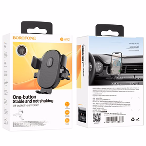 Borofone Auto telefonu turētājs BH92 Grand pie gaisa ventilācijas melns