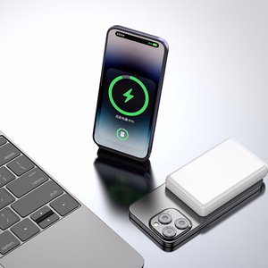 Dudao K14S magnētiskais 20W 5000mAh 1x USB-A 1x USB-C balts portatīvais lādētājs