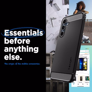 Spigen Rugged Armor vāciņš ierīcei Samsung Galaxy A55 5G, matēti melns