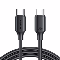 Joyroom Long-Lasting Series A9 USB-C / USB-C PD QC kabelis 60W 3A 1m - melns