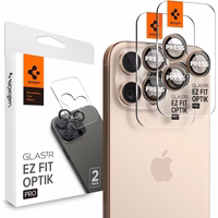 Spigen Optik Pro GLAS.TR „EZ FIT“ kameras aizsargs 2-PACK iPhone 16 Pro / Pro Max - brūna