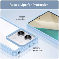 Viedtālruņa apvalks Xiaomi Redmi Note 13 5G ar silikona rāmi - zils