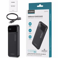 Ārējā baterija Power Bank Choetech B728 22.5W 10000mAh melna