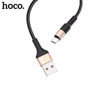 Kabelis USB A uz USB C Hoco 2A 1 m X26 melns un zeltains