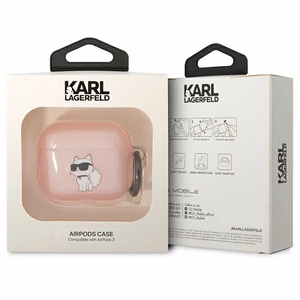 Karl Lagerfeld KLA3HNCHTCP чехол Airpods 3 розовый/розовый Ikonik Choupette
