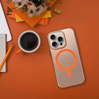 Viedtālruņa apvalks SIMPLY, saderīgs ar MagSafe, paredzēts iPhone 13 Pro, titāna smilšu krāsas apvalks