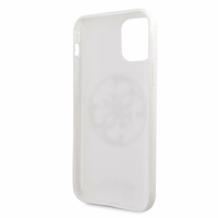 Guess GUHCN65TPUWHGLG iPhone 11 Pro Max balts cietais apvalks Glitter 4G Circle Logo