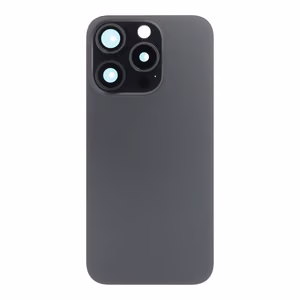 Aizmugurējais vāciņš iPhone 15 Pro Black Titanium (pilns pārklājums / bez NFC Flex) OEM