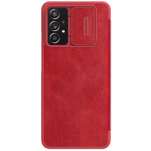 Nillkin Qin ādas viedtālruņa apvalks Samsung Galaxy A73 sarkans