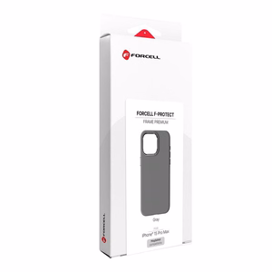 Case for iPhone 15 PRO MAX Forcell F-Protect Frame Premium compatible with Magsafe gray