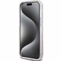 Hello Kitty IML Gradient Electrop Crowded Kitty Head viedtālruņa apvalks iPhone 15 - rozā