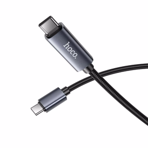 Cable USB C to USB C Hoco 3A 60W with display 1 m X112 black