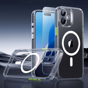 ESR Classic Pro Komplekts Halolock Magnētiskais viedtālruņa apvalks iPhone 16 - Caurspīdīgs