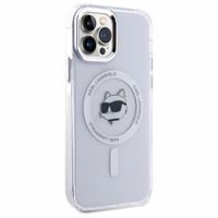 Karl Lagerfeld IML Metāla Choupette galva MagSafe apvalks iPhone 12 - balts